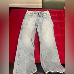 Zara high rise straight jeans